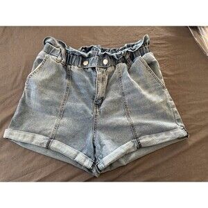 Almost Famous Medium Wash High Waisted Jean Shorts Size: M
